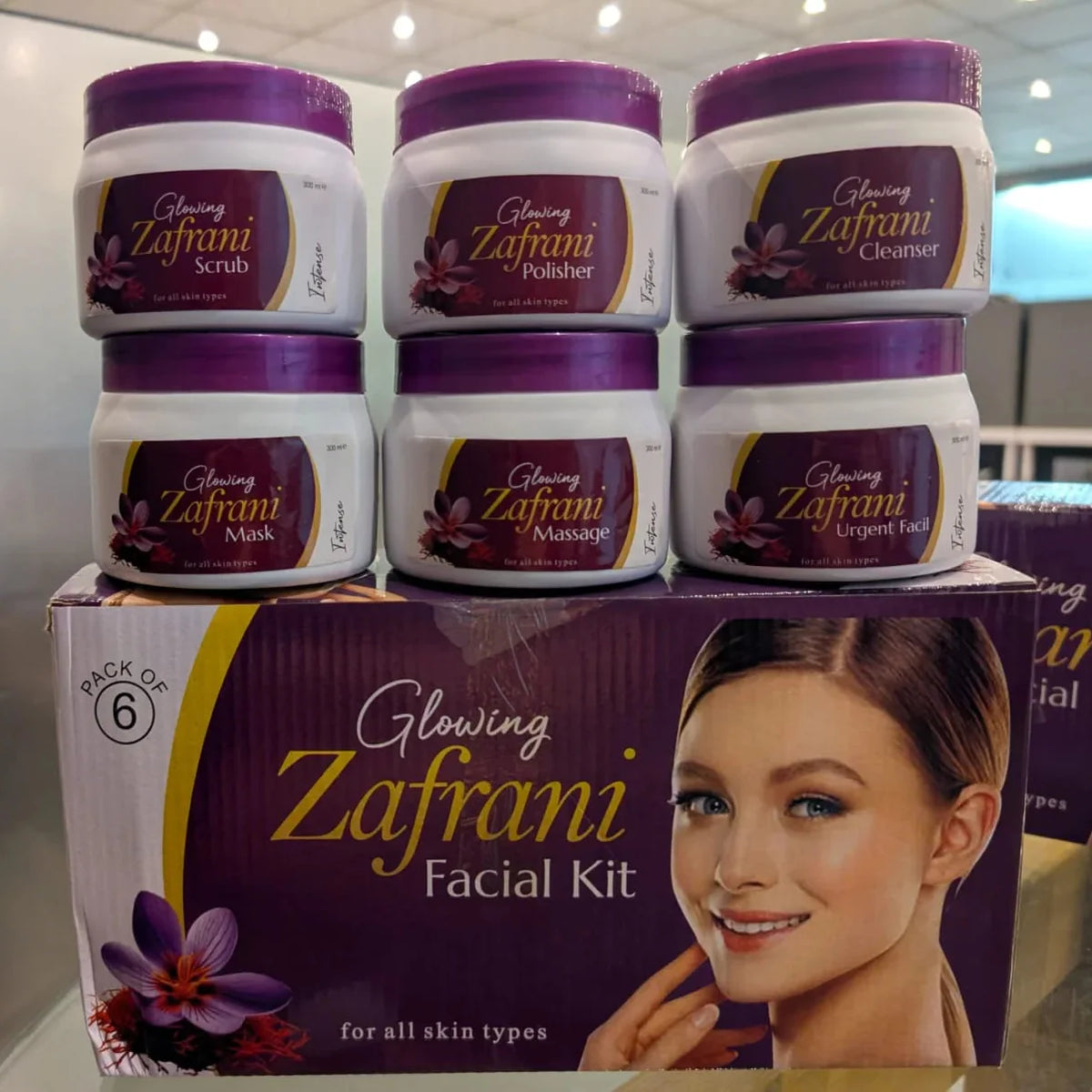 Glowing Zafarani Facial Kit - 6 Pack Glowing