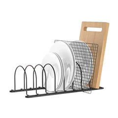 6-Port Metal Kitchen Space Saver, Plate Rack and Sink Organizer Stand Cosmia.pk