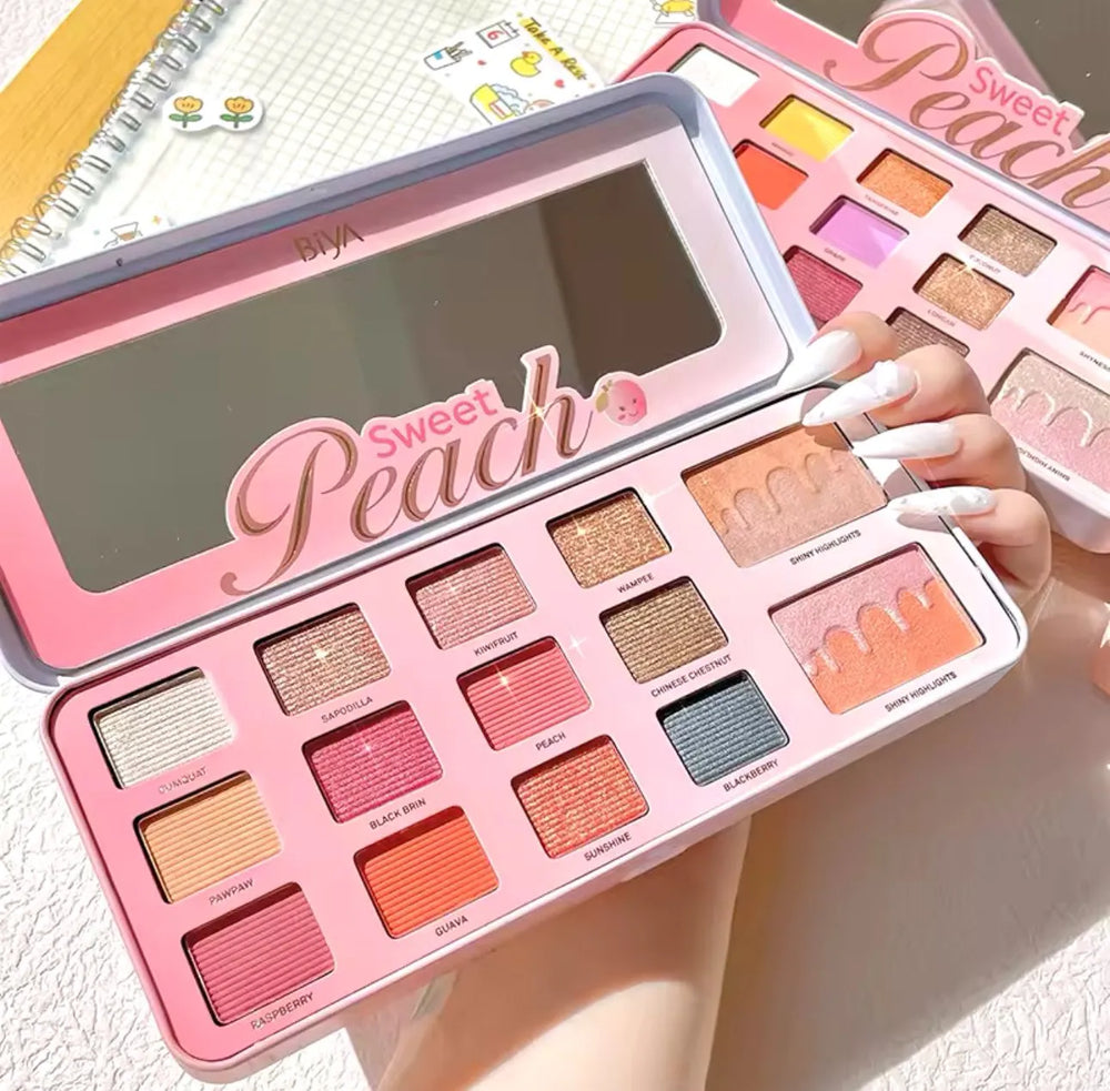 BIYA Korean Sweet Peach Eyeshadow Palette biya