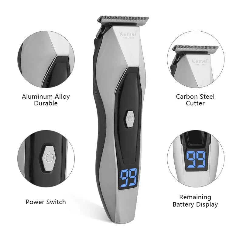 Kemei km-1656 LCD Electric Hair Clipper Kemei