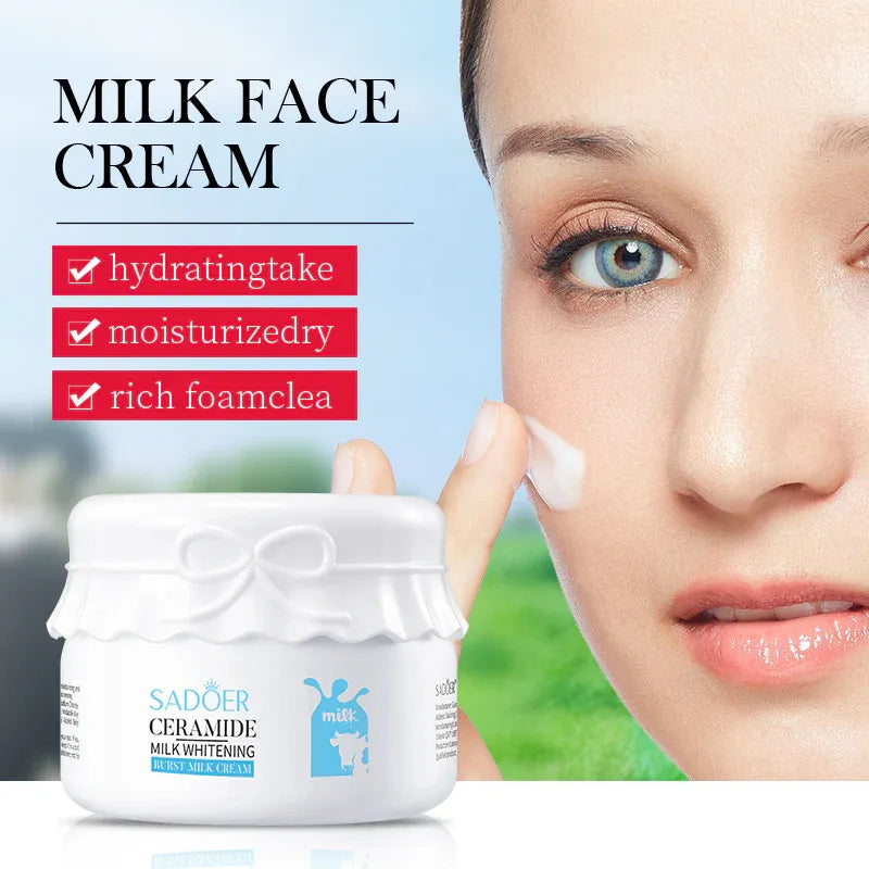 SADOER Milk Whitening Cream – Ceramide Glow & Moisture - 120g Sadoer