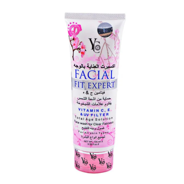 YC Facial Fit Expert Facewash Pink - 100ml YC
