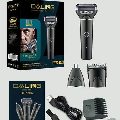 DALING 3 in 1 DL-9107 Professional Rechargeable Hair Trimmer Daling