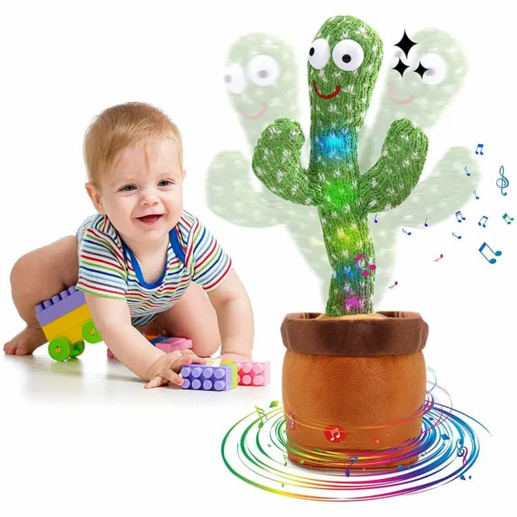 Rechargeable Talking & Dancing Cactus Toy (With Music) Cosmia.pk