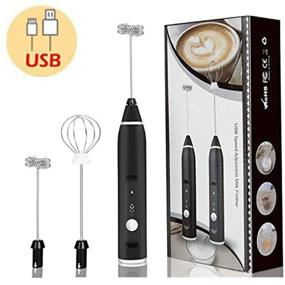 USB Rechargeable 3-Speed Electric Coffee Beater Milk Frother Cosmia.pk