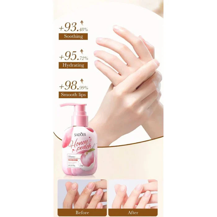 Sadoer Honey Peach Vitamin E Petroleum Jelly Hand Cream - 150g Sadoer