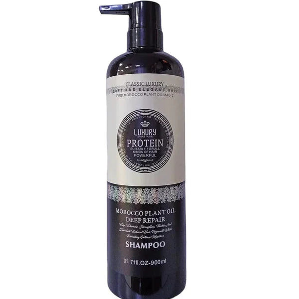 Luxury Protein Moroccan Hair Shampoo Protecting Scalp - 900ml Luxury