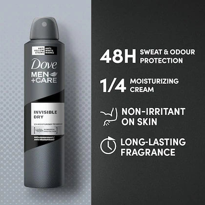 Dove Men+Care Invisible Dry Body Spray (250ml) Dove