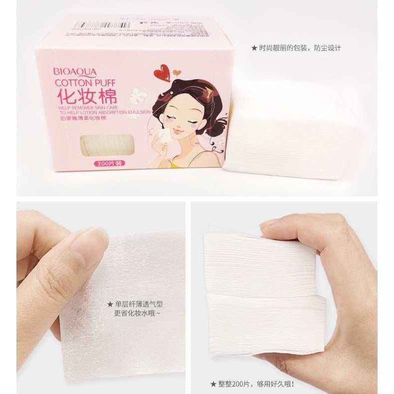 Bioaqua Makeup Remover Pads – 200 pcs Bioaqua