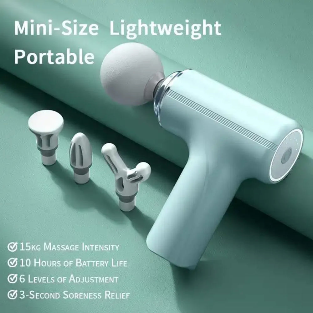 Portable Mini Massage Gun with 4 Interchangeable Heads Cosmia.pk