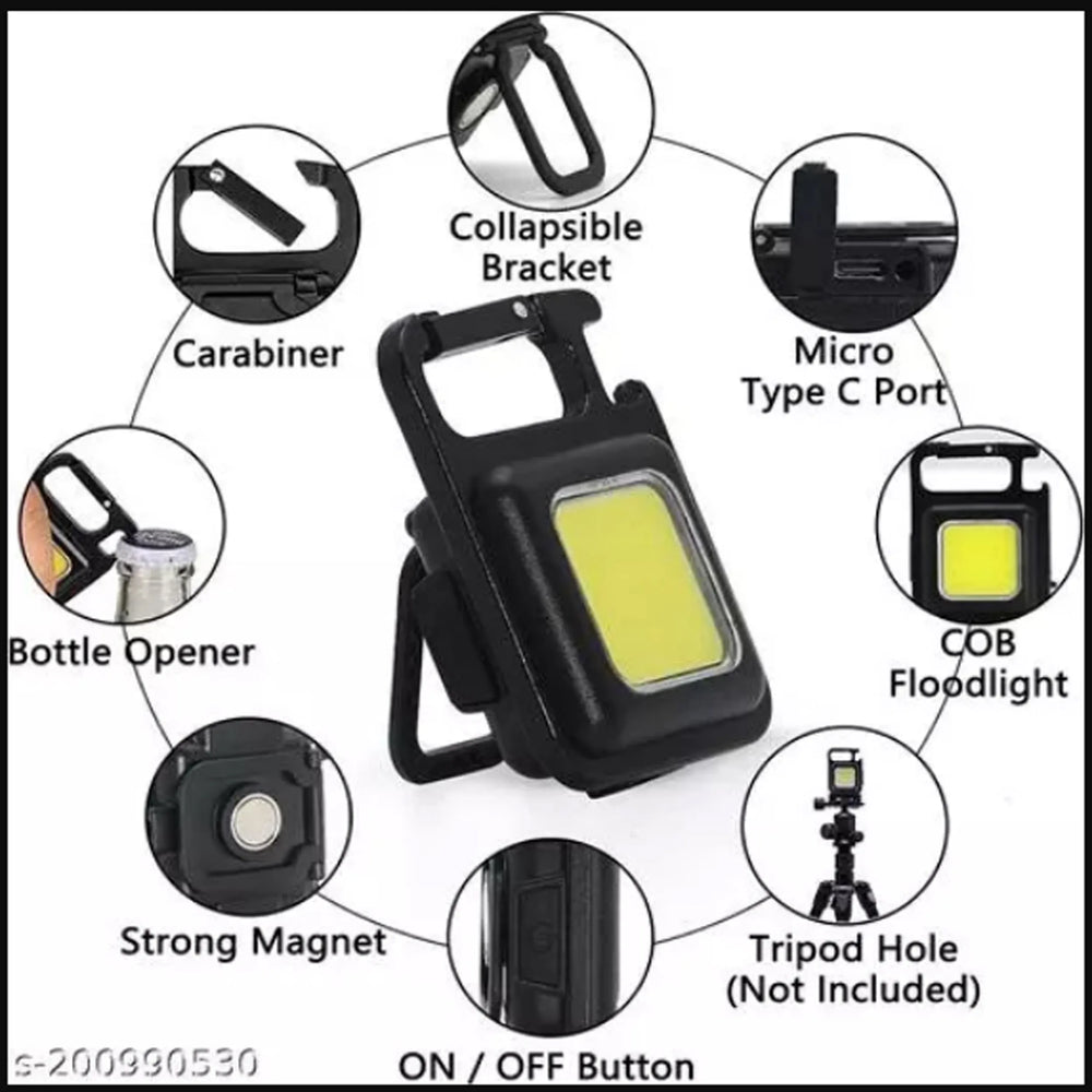 Multi-Function COB Rechargeable Keychain Light Cosmia.pk