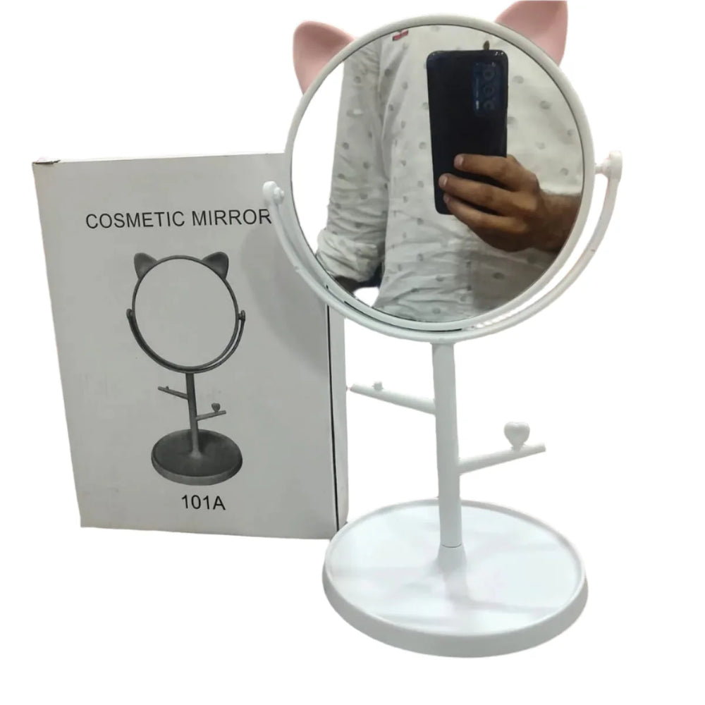Cat Ear Makeup Mirror with Stand Cosmia.pk