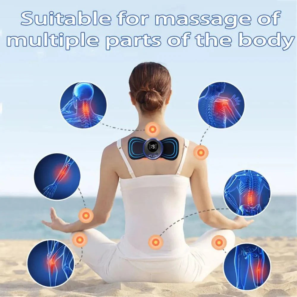 Electric EMS Cervical Back Muscle Pain Relief Mini Neck Massager Cosmia.pk