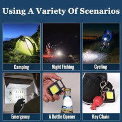 Multi-Function COB Rechargeable Keychain Light Cosmia.pk