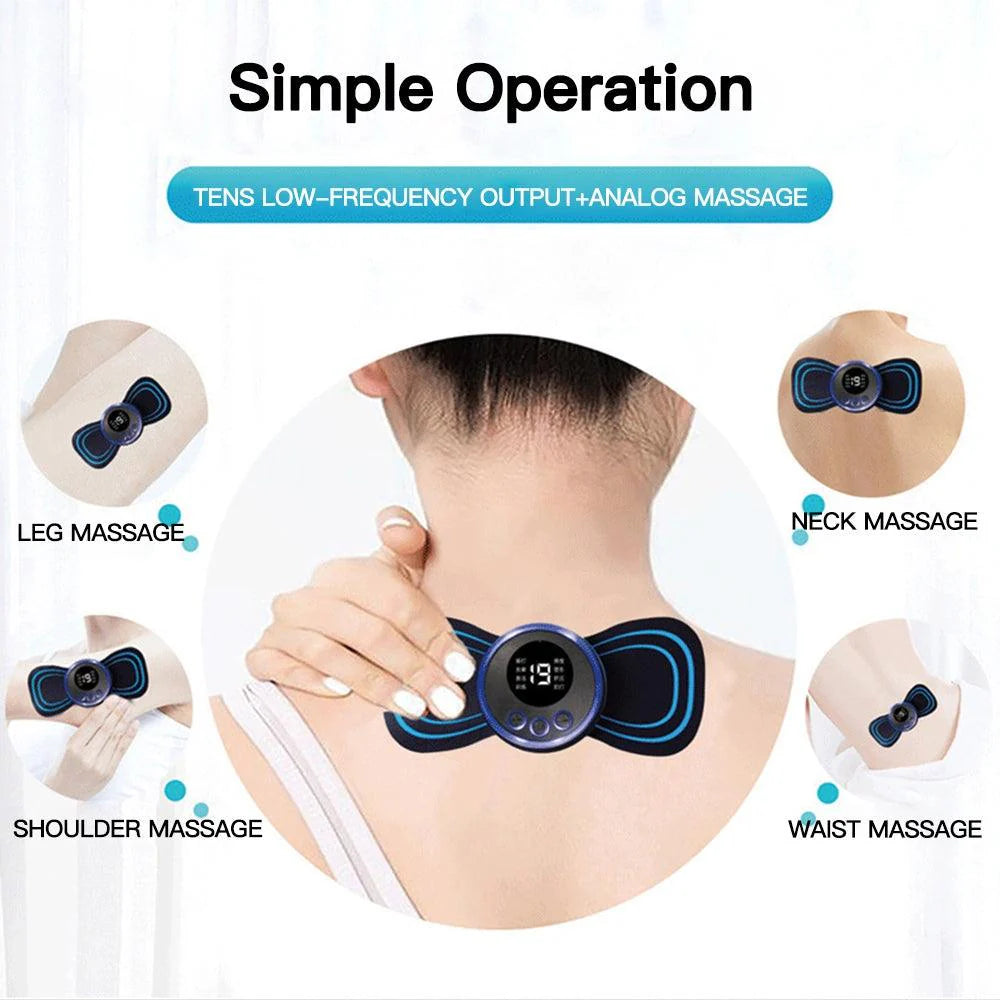 Electric EMS Cervical Back Muscle Pain Relief Mini Neck Massager Cosmia.pk