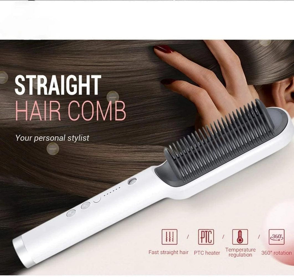 Hair Straightener Ceramic Heated Hair Brush Cosmia