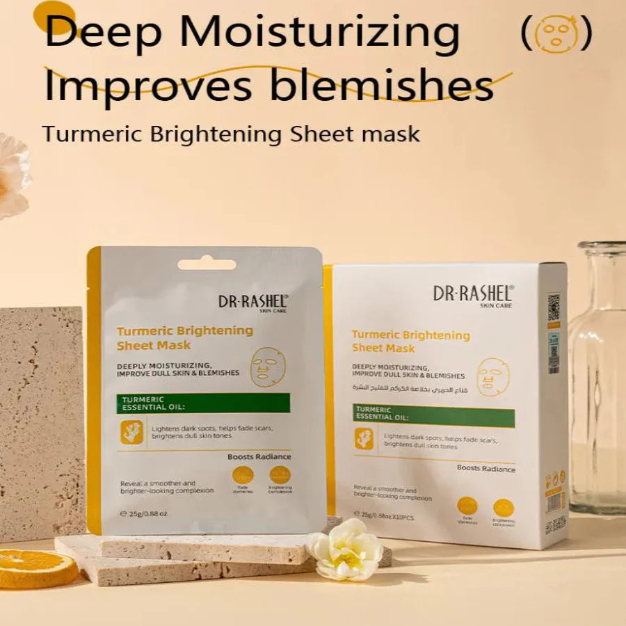 Dr Rashel Turmeric Brightening Sheet Mask Each pack - 25g DR.Rashel