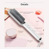 Hair Straightener Ceramic Heated Hair Brush