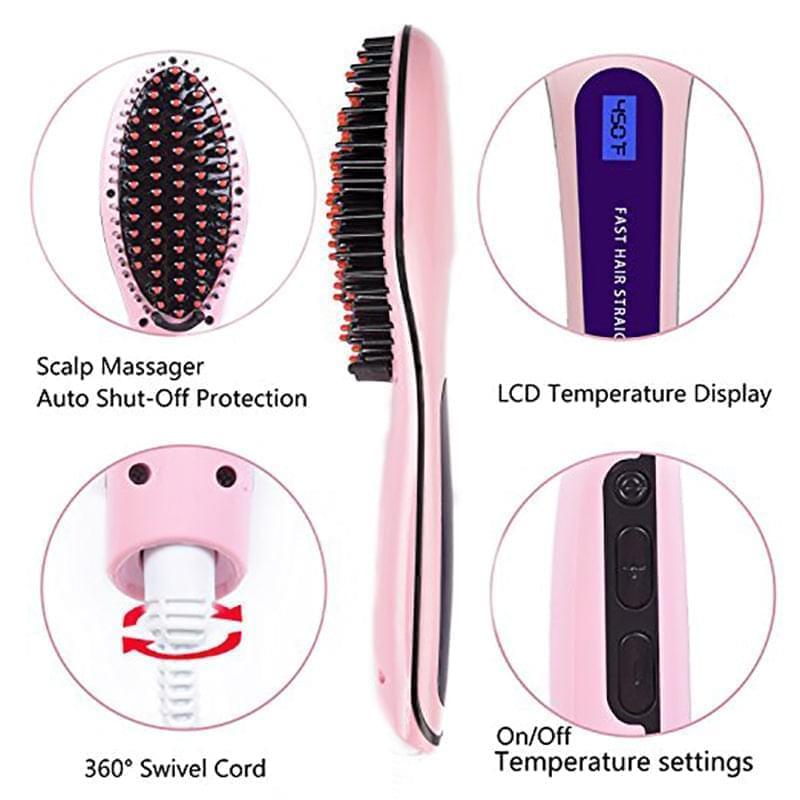 Fast Hair Straightener Brush Cosmia.pk
