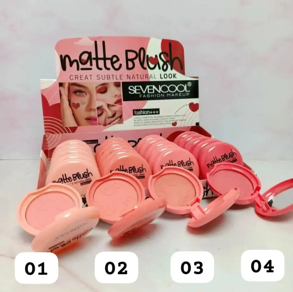 Velvet Touch Matte Blush-On Natural Finish, Long-Lasting Color Sevencool