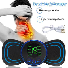 Electric EMS Cervical Back Muscle Pain Relief Mini Neck Massager Cosmia.pk