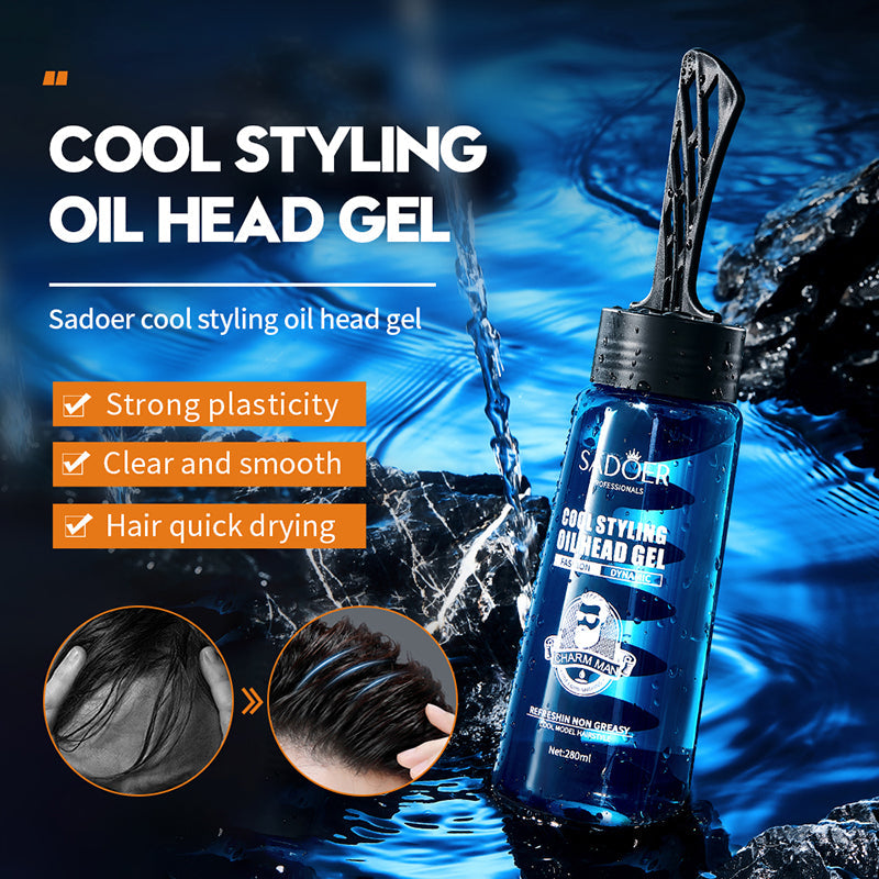 Sadoer Cool Styling Oil Head Men Hair Styling Gel 280ml Sadoer