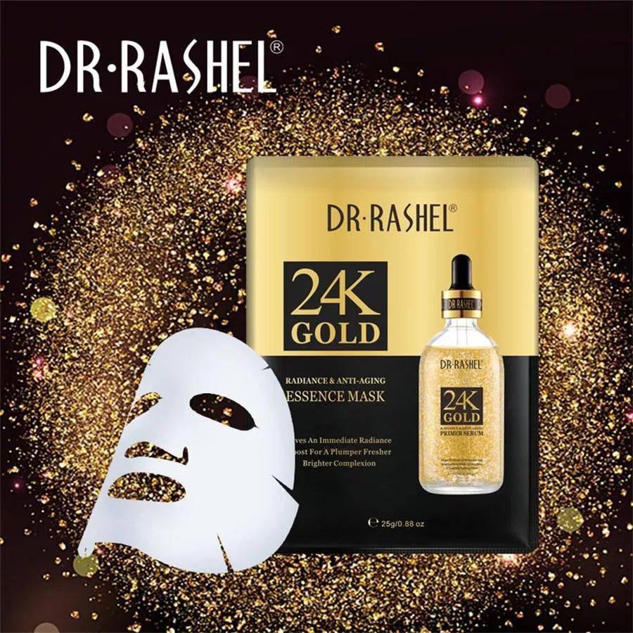 Dr. Rashel 24K Gold Radiance & Anti‑Aging Essence Mask – 25 g Per Sheet DR.Rashel