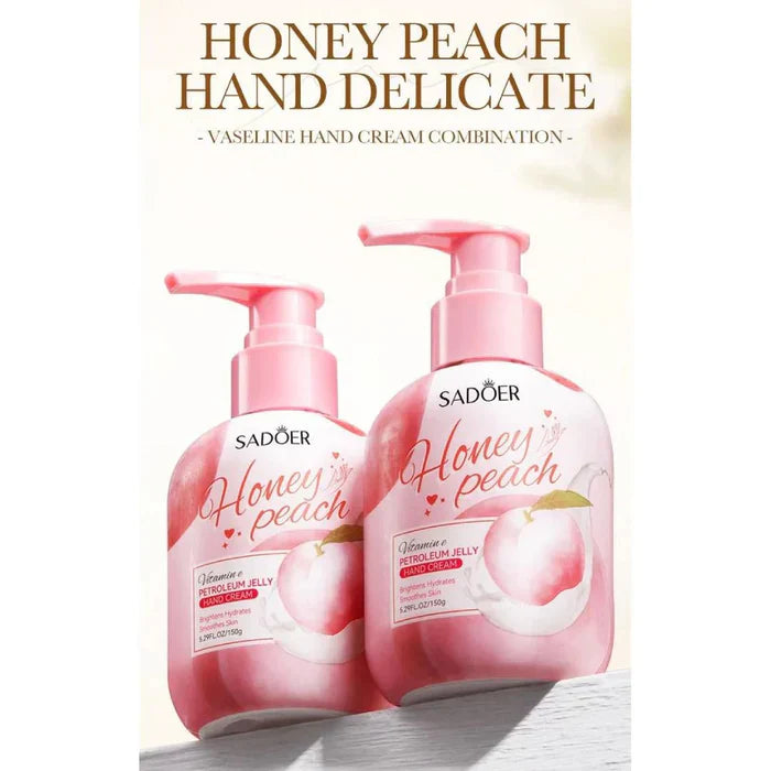 Sadoer Honey Peach Vitamin E Petroleum Jelly Hand Cream - 150g Sadoer