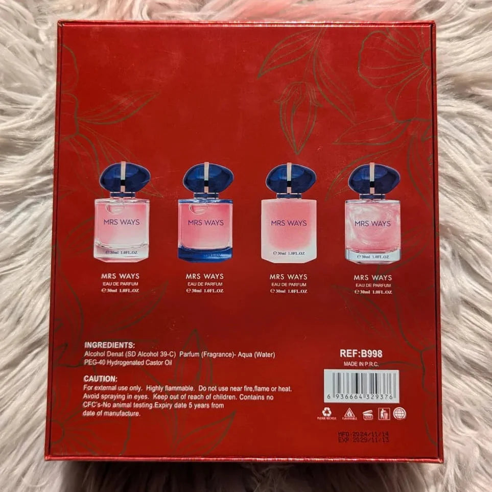 Mrs. Ways Miniature Perfume – 4 Piece Mrs. Ways