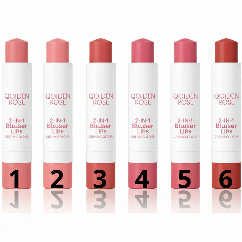 Qoiden Rose 2 in 1 Blusher Lips Qoiden Rose