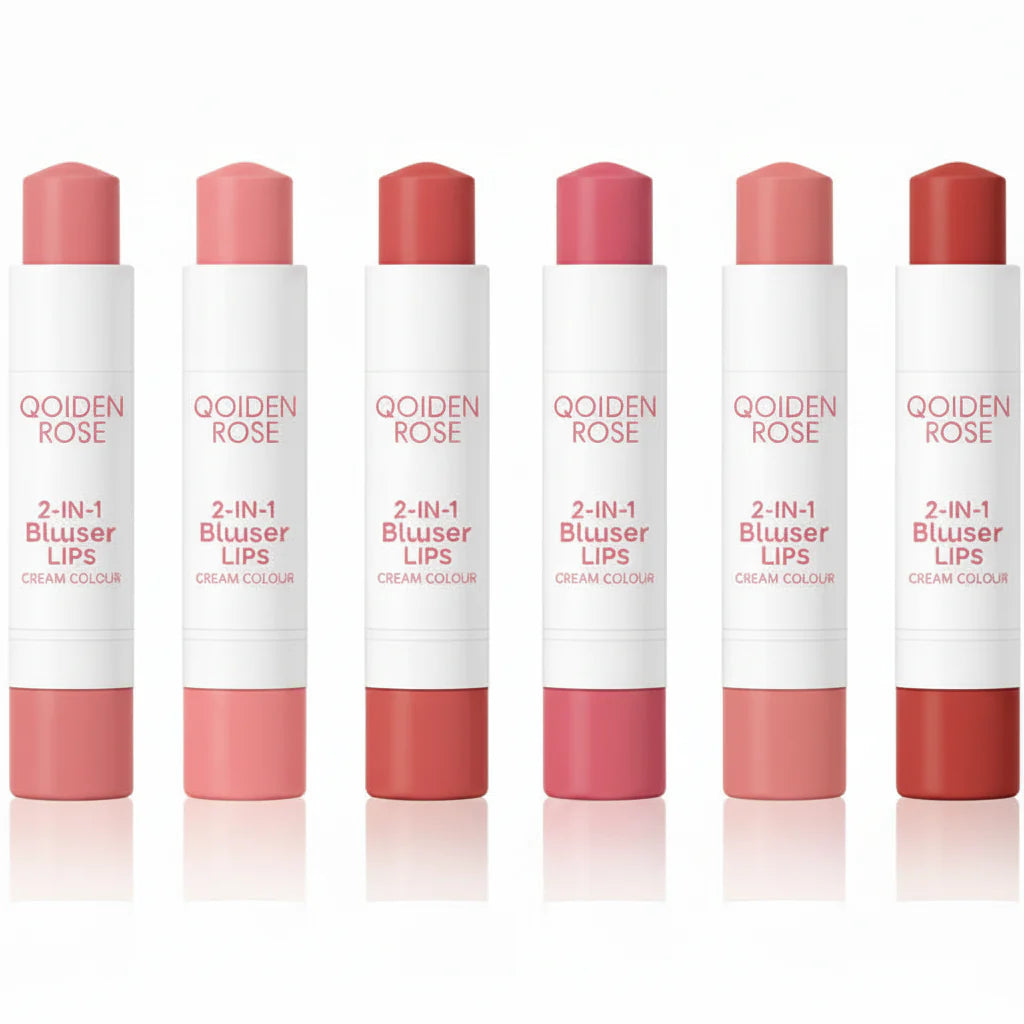 Qoiden Rose 2 in 1 Blusher Lips Qoiden Rose