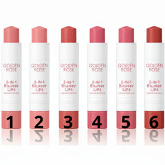 Qoiden Rose 2 in 1 Blusher Lips Qoiden Rose
