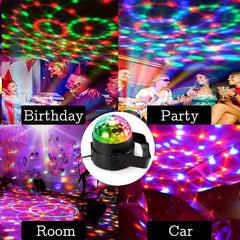 RGB disco ball light 7 modes color charging LED USB power with speaker Cosmia.pk