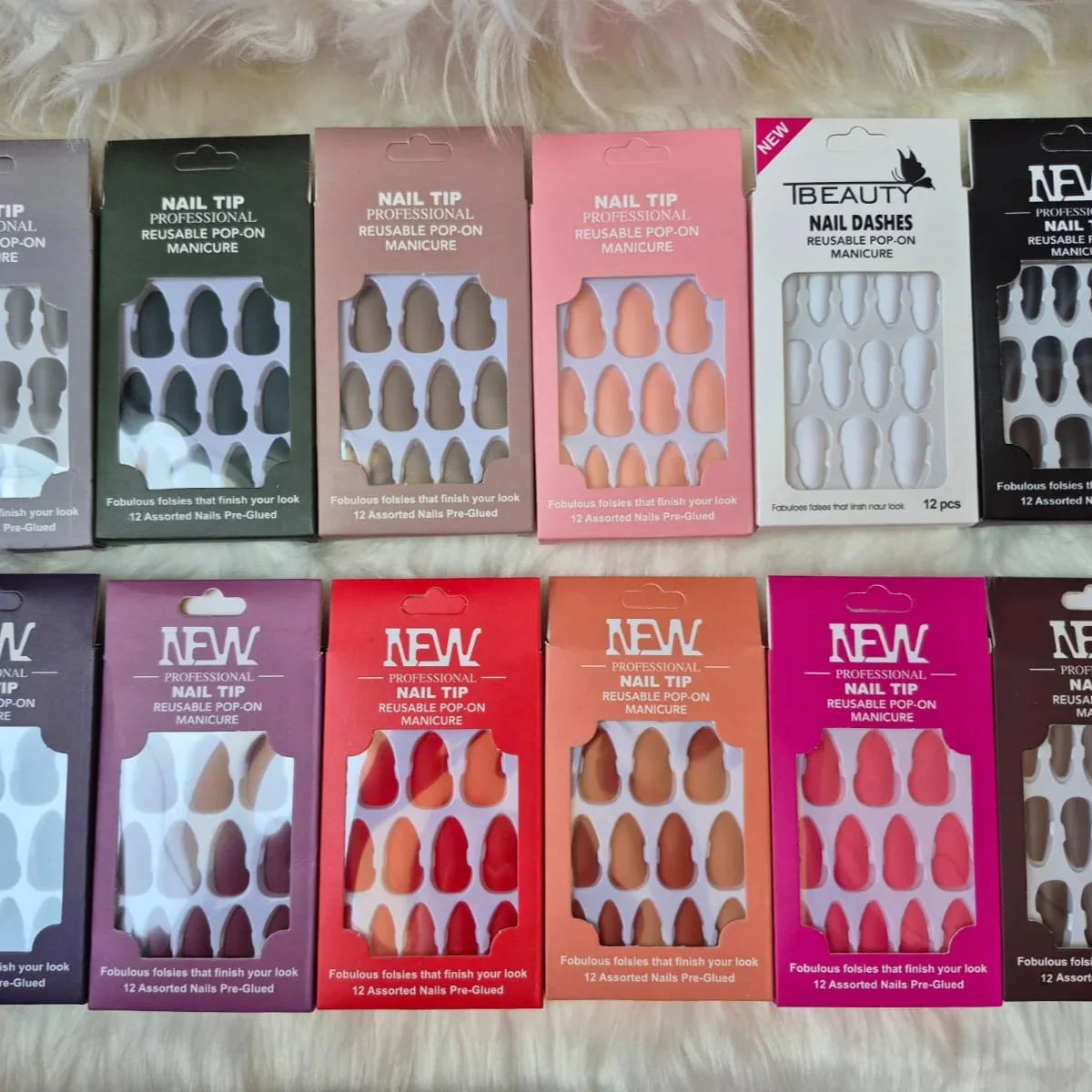 New Professional Nail Tip Reusable Pop On Manicure Nails NEW