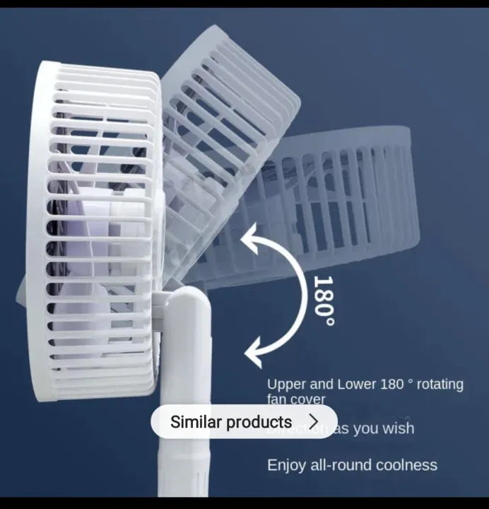 New Portable 3 Gears Rechargeable Desktop Fan Cosmia.pk