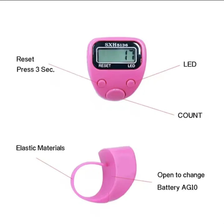 LED Tasbeeh Finger Tally Digital Counter - Each Cosmia.pk