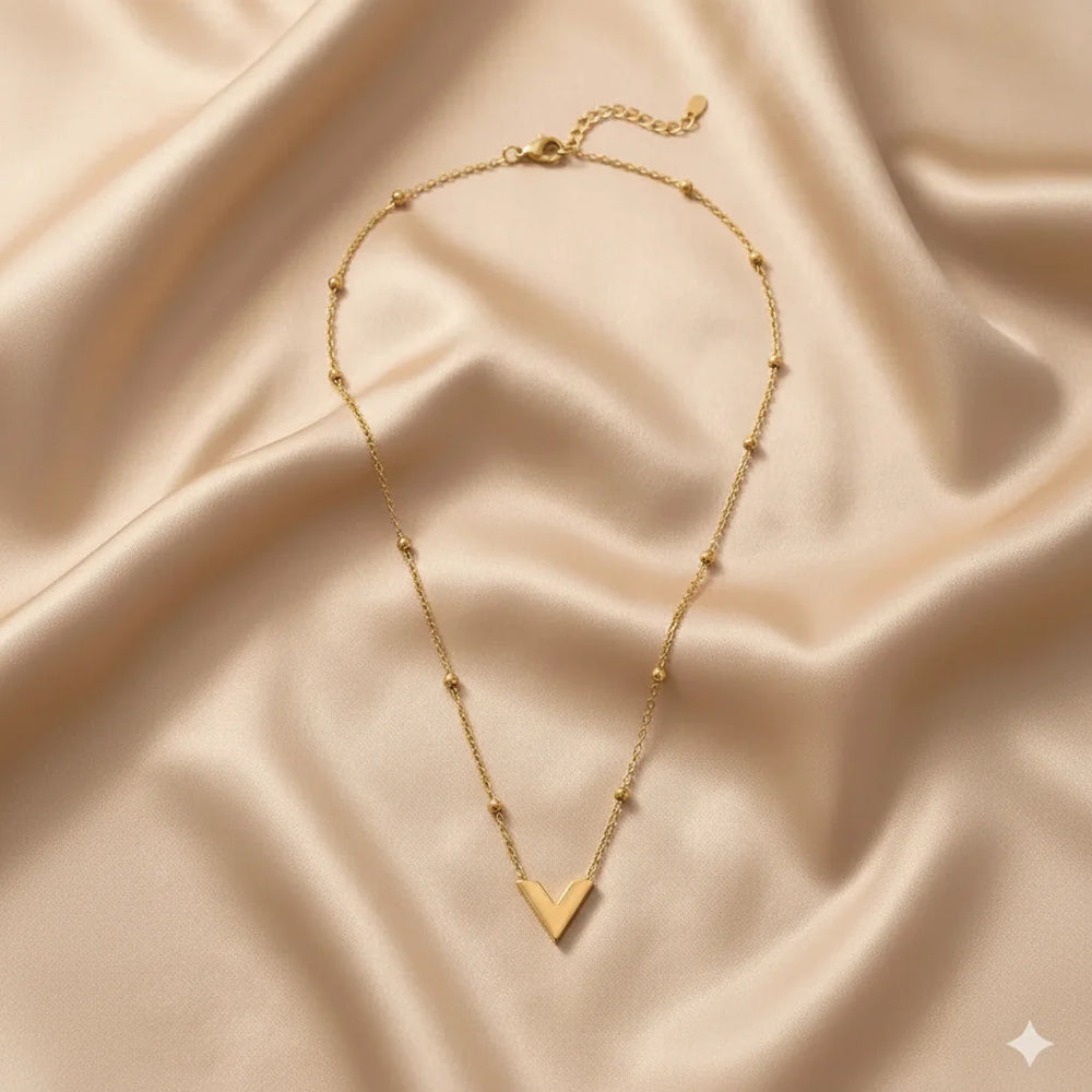 V Shape Heart Pendant Cosmia.pk