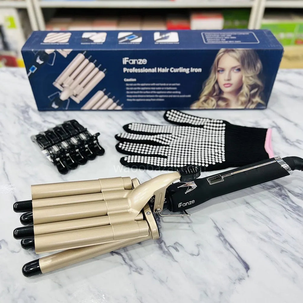 IFanze Professional Hair Curler | 5-barrels Iron IFanze