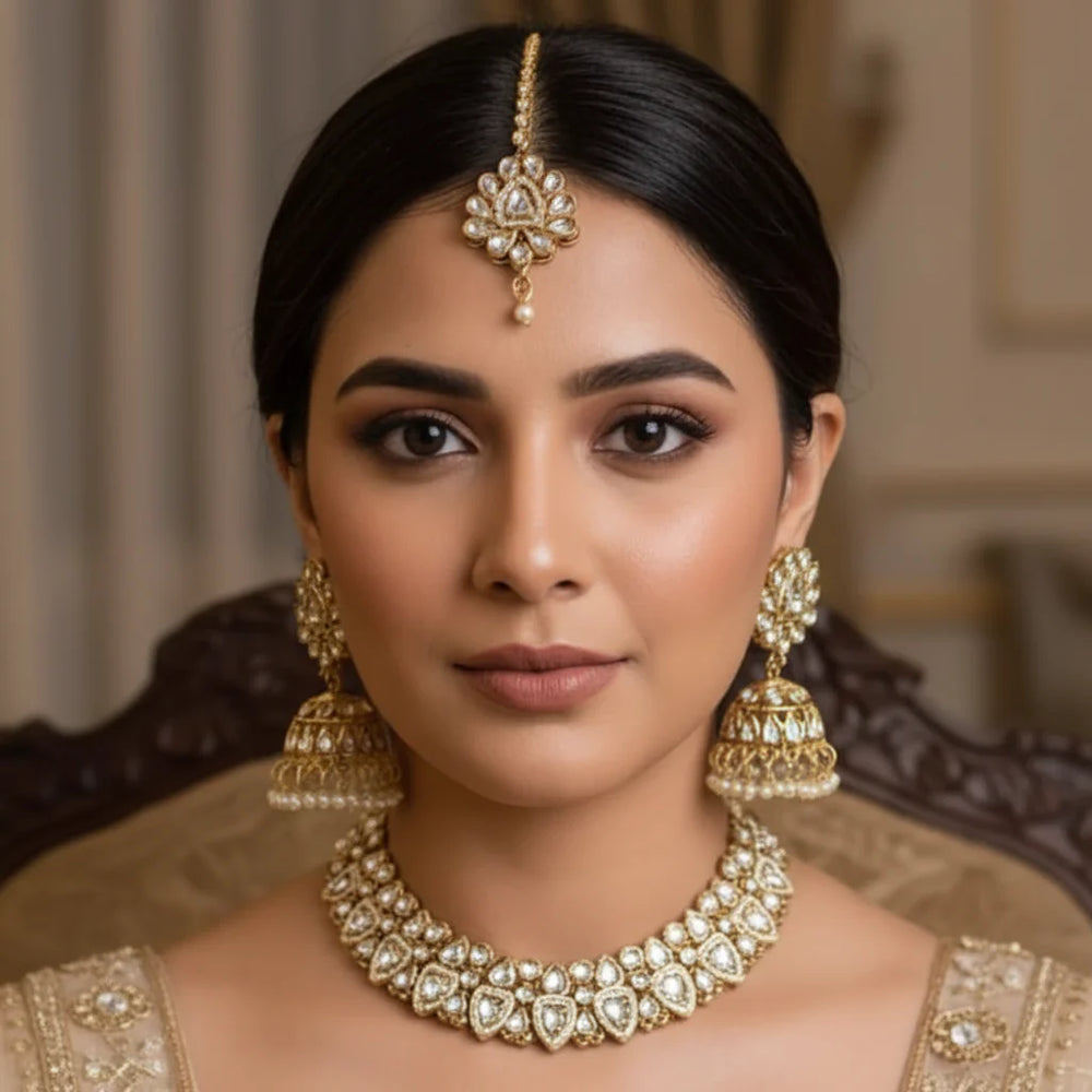 Dabbi Kundan Antique Complete Jewelry Set Cosmia