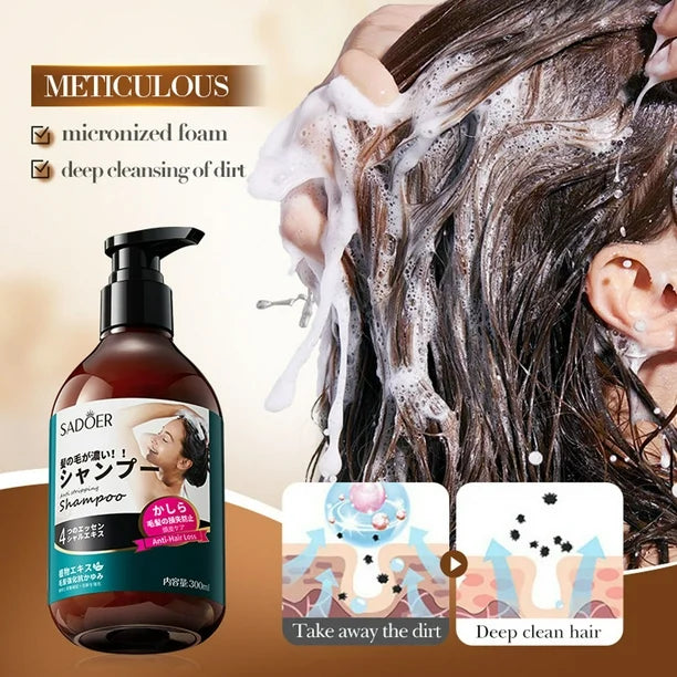 SADOER Anti Hair Loss Shampoo Anti-dandruff Hair Growth Shampoo - 300ml Sadoer