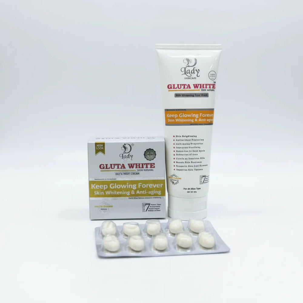 Gluta White 3-in-1 Skin Brightening Deal – Cream, Wash & Capsules Gluta White