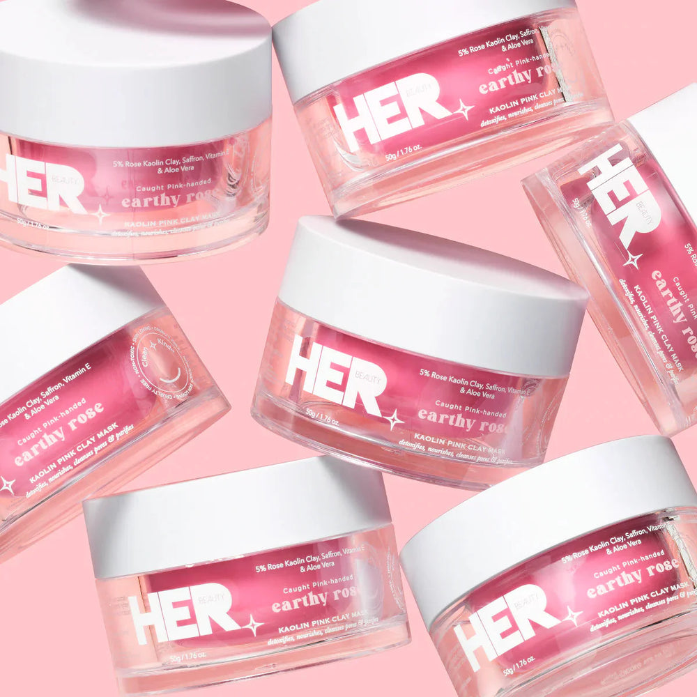 HER Beauty earthy rose Kaolin Pink Clay Mask 50g HER Beauty