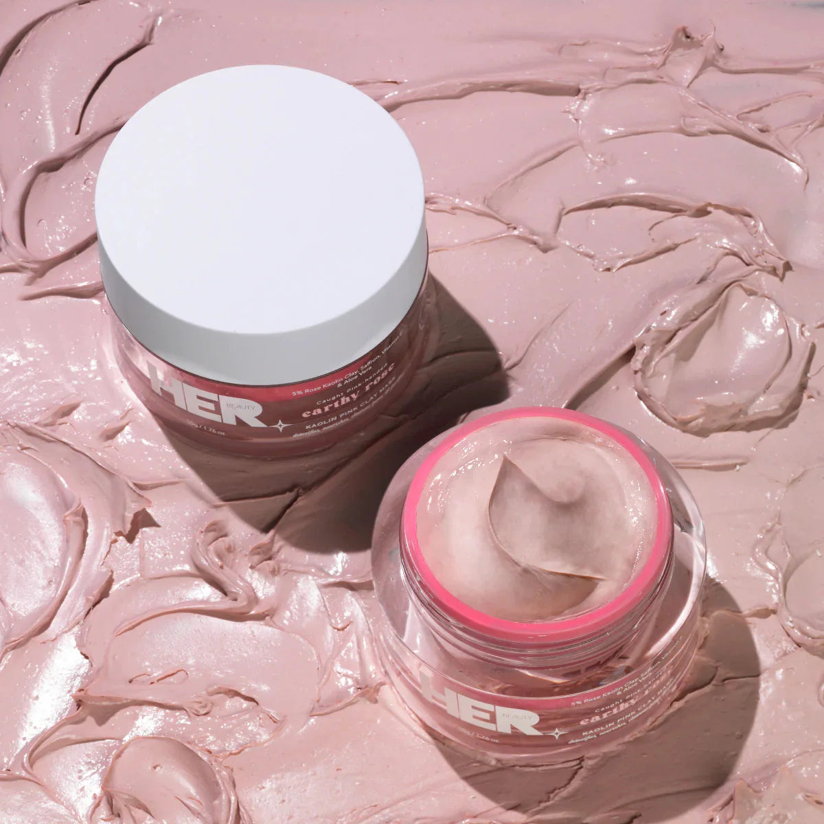 HER Beauty earthy rose Kaolin Pink Clay Mask 50g HER Beauty