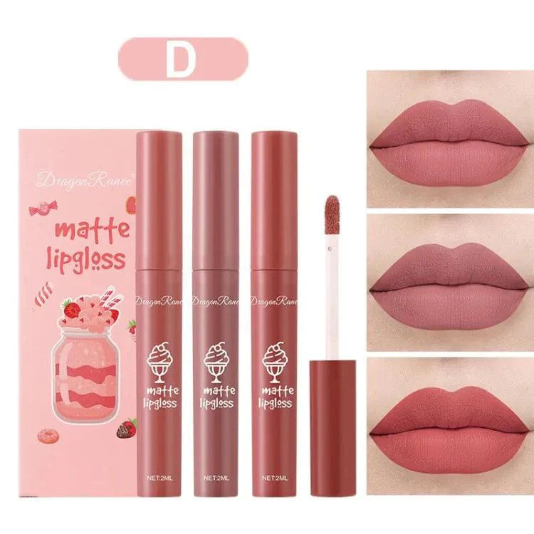 3Pcs Dragon Ranee Long-Lasting Matte Lip Dragon Ranee