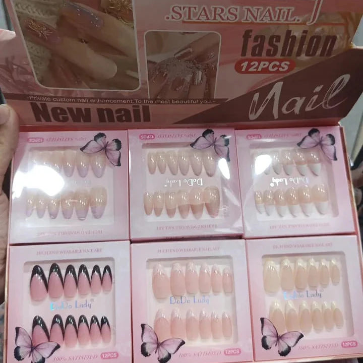 Dodo Lady Fashion Star Nail - 12Pcs Dodo Lady