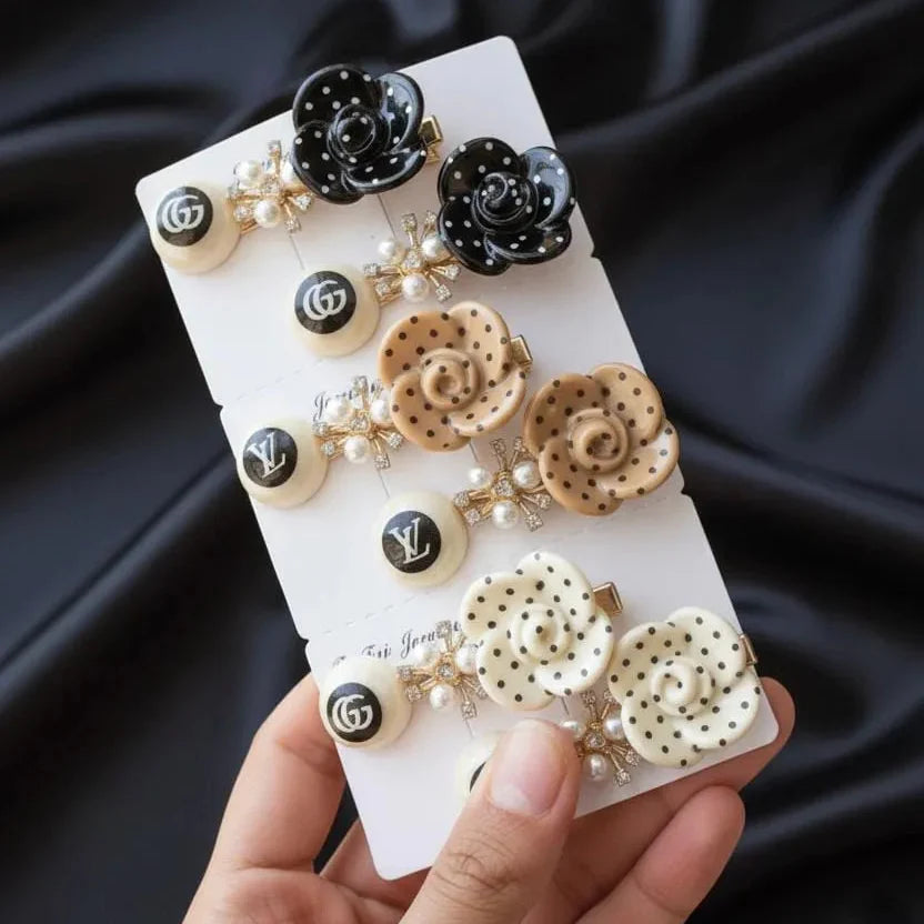Girl hair clip 6 pcs card new gift item Cosmia.pk