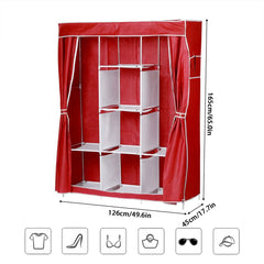 Non-woven Cloth Wardrobe Folding Portable Clothing Storage Cabinet Cosmia.pk