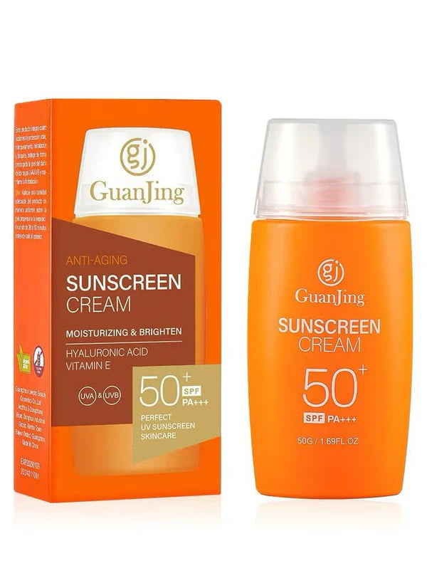 Guanjing Anti-Aging Sunscreen Cream SPF 50+ Moisturizing & Brightening – 50g Guanjing