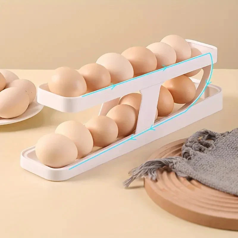 Two-tier Automatic Rolling Egg Dispenser Cosmia.pk