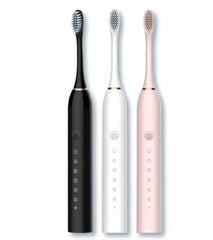 USB Rechargeable Ultrasonic Tooth Brush with 4 Brush Heads Cosmia.pk